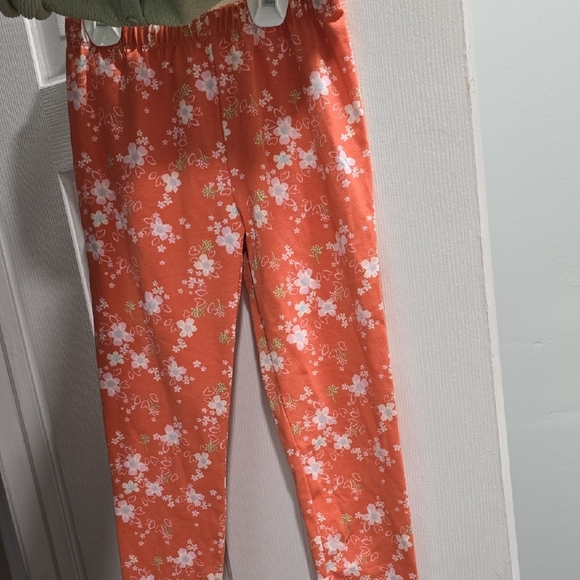 Berkley Jensen Green Tunic with Floral Patterned Leggings kid Size 8 - Picture 13 of 16